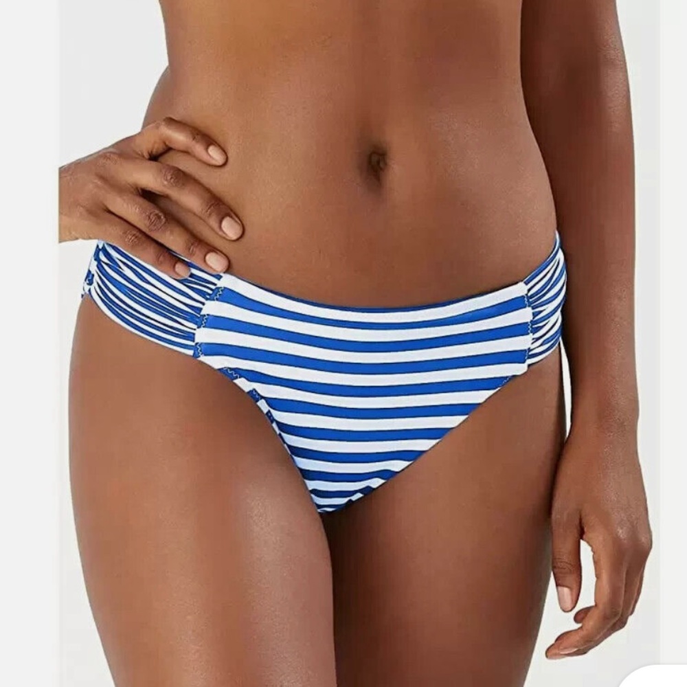 Tommy Bahama Blue and White Striped Swim Bottom NWT Large Breaker Bay Stripe